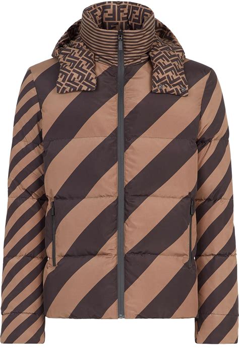 fendi down jacket men's|fendi brown nylon jacket.